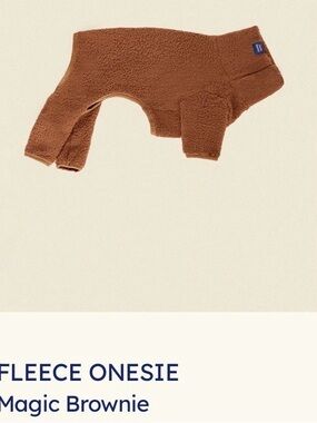 LITTLE BEAST Brown Sherpa Dog Jumpsuit - Soft Fleece Pet Onesie